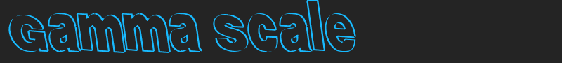 Gamma Scale font